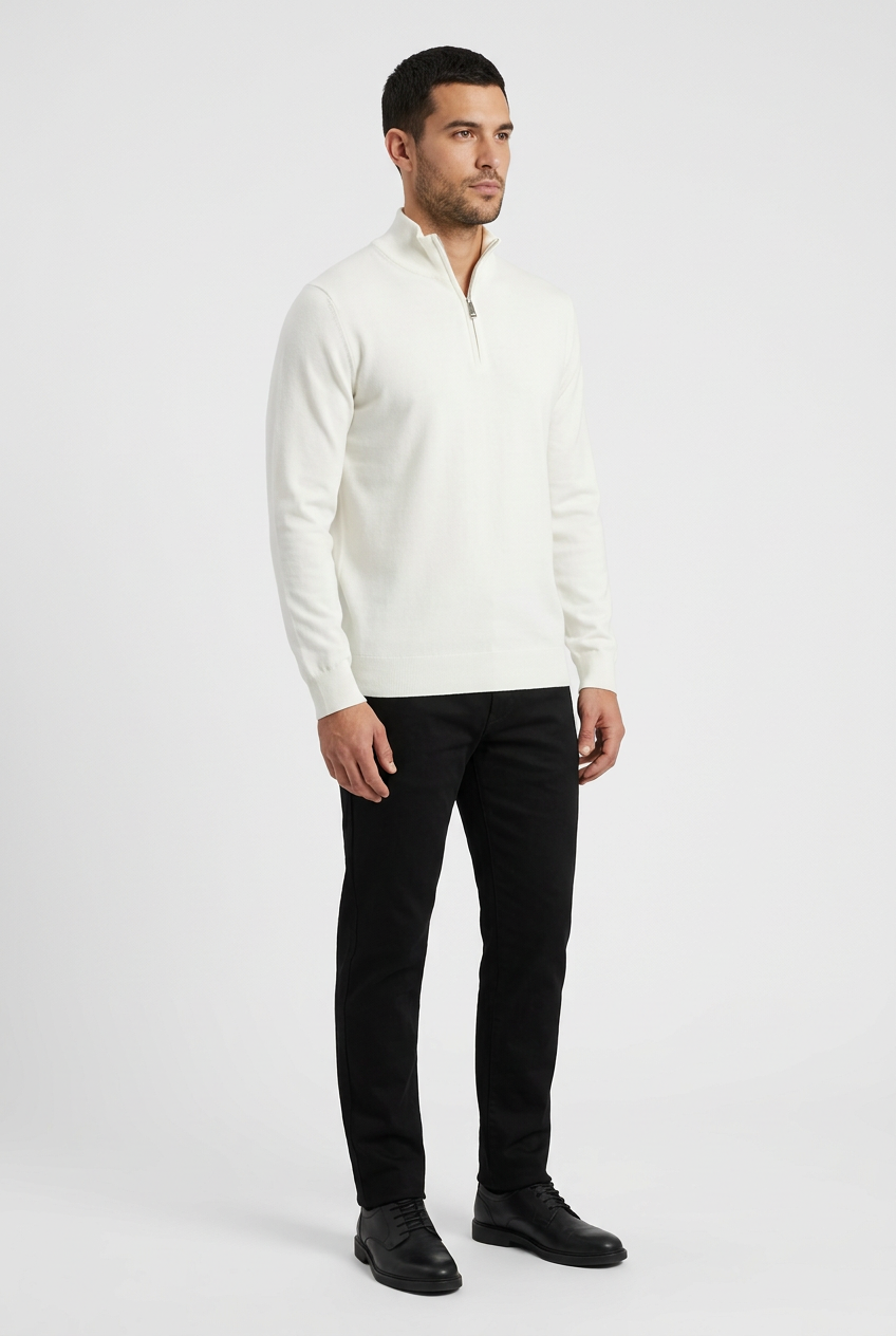 Pullover 76444 Sharp Off White front-right model view