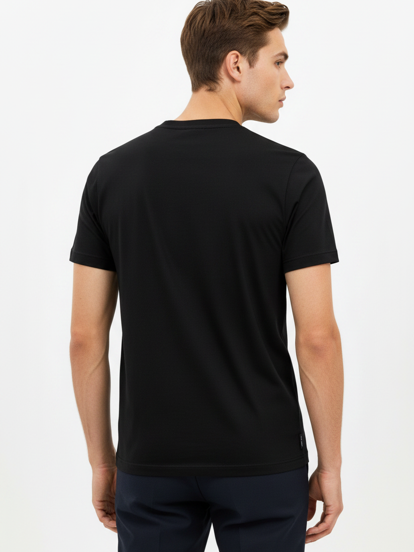 Wam Denim Cromer Black T-shirt – model back view