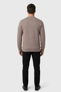 Thuron Light Brown sweater on model, back view