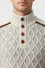 Sweater 77557 Ebony collar and button detail