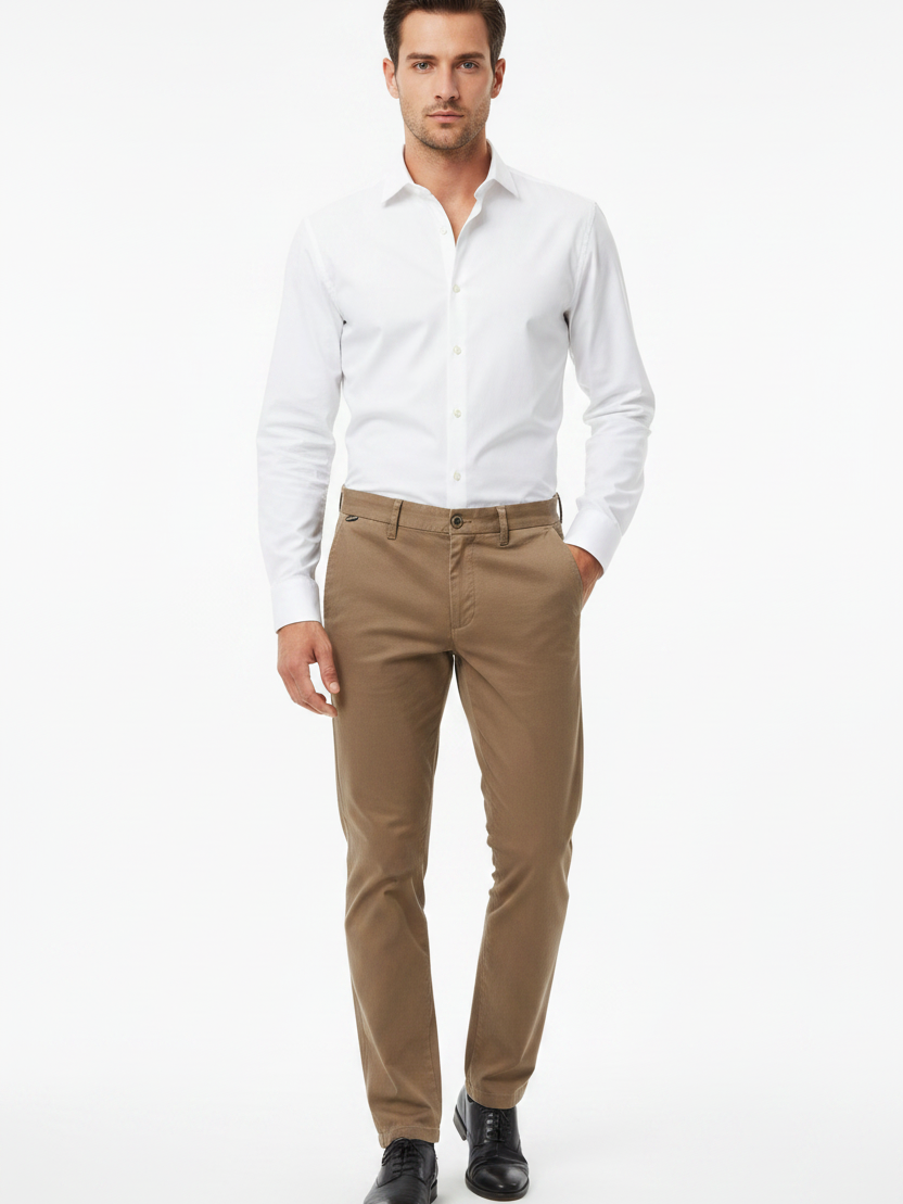 Jorell Dark Beige – Model Front
