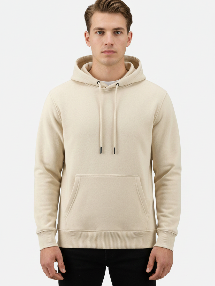 Light Beige Hoodie – front