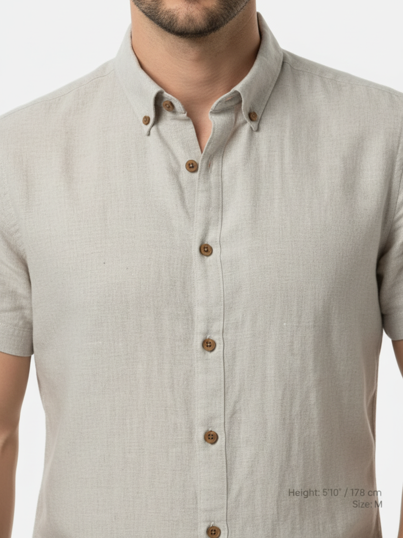 Quarn Light Grey Shirt – Detail