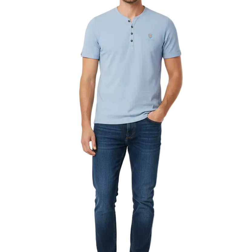 The Droven Blue T-Shirt - Front