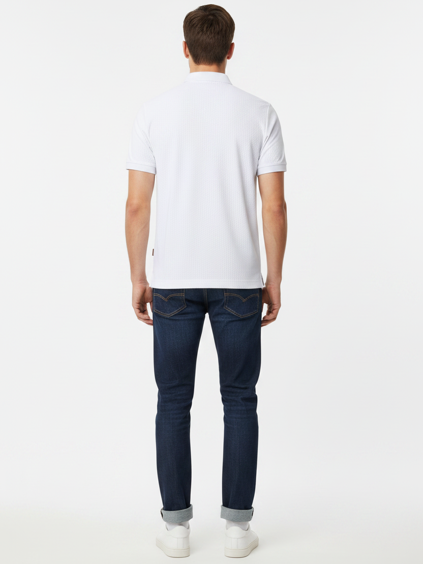 The Linvar White Polo - Back