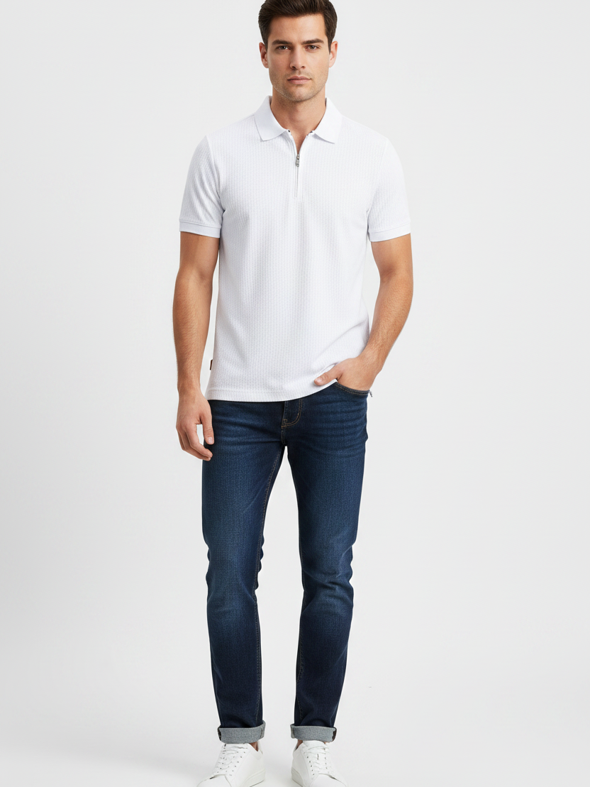 The Linvar White Polo - Front