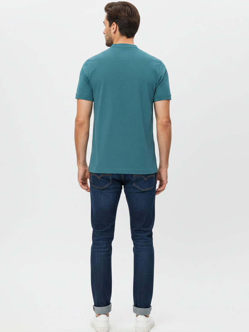 The Tyvon Petrol T-Shirt - Back