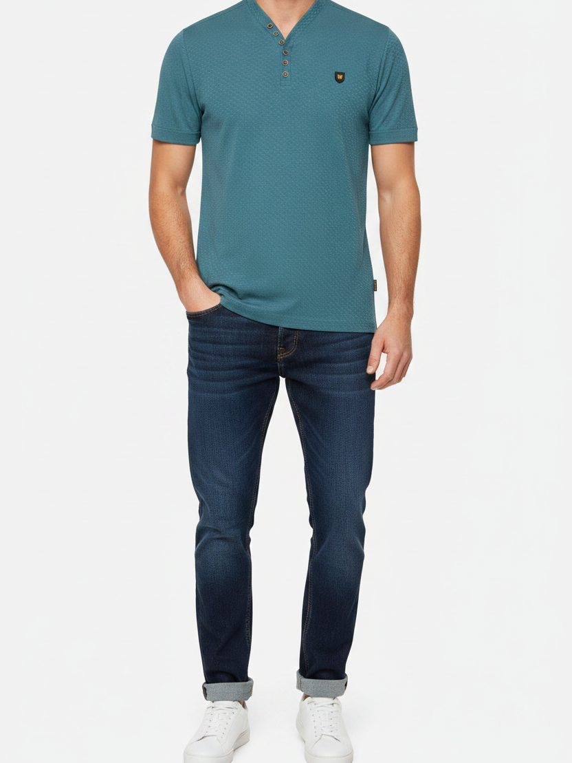 The Tyvon Petrol T-Shirt - Front