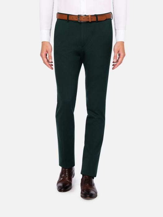 Men's Cotton Formal Trousers - Solid Black | Regular Fit