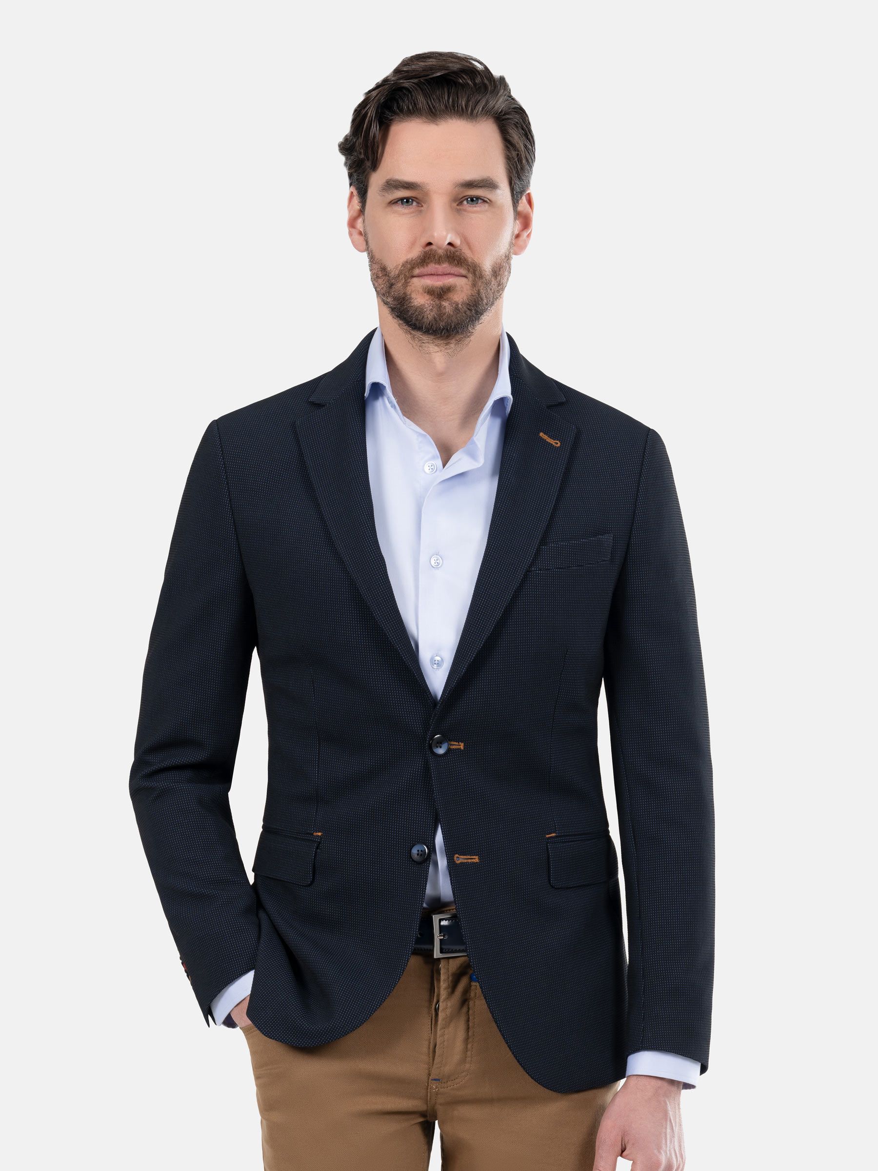 Men's Light Indigo Blazer- Indigo Jacket for Men-Light Denim Blazer