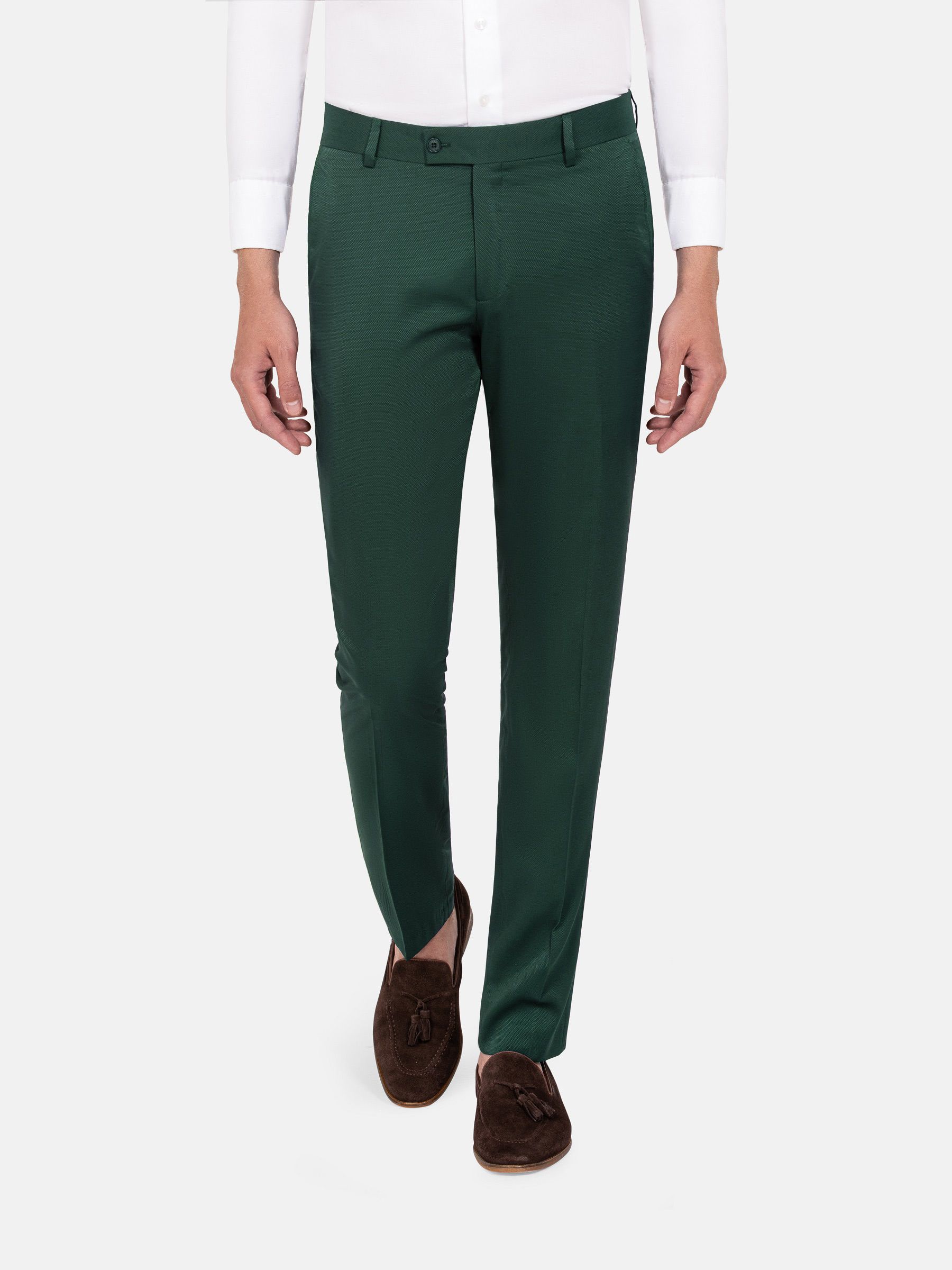 Buy Men Blue Slim Fit Textured Flat Front Casual Trousers Online - 812000 |  Louis Philippe