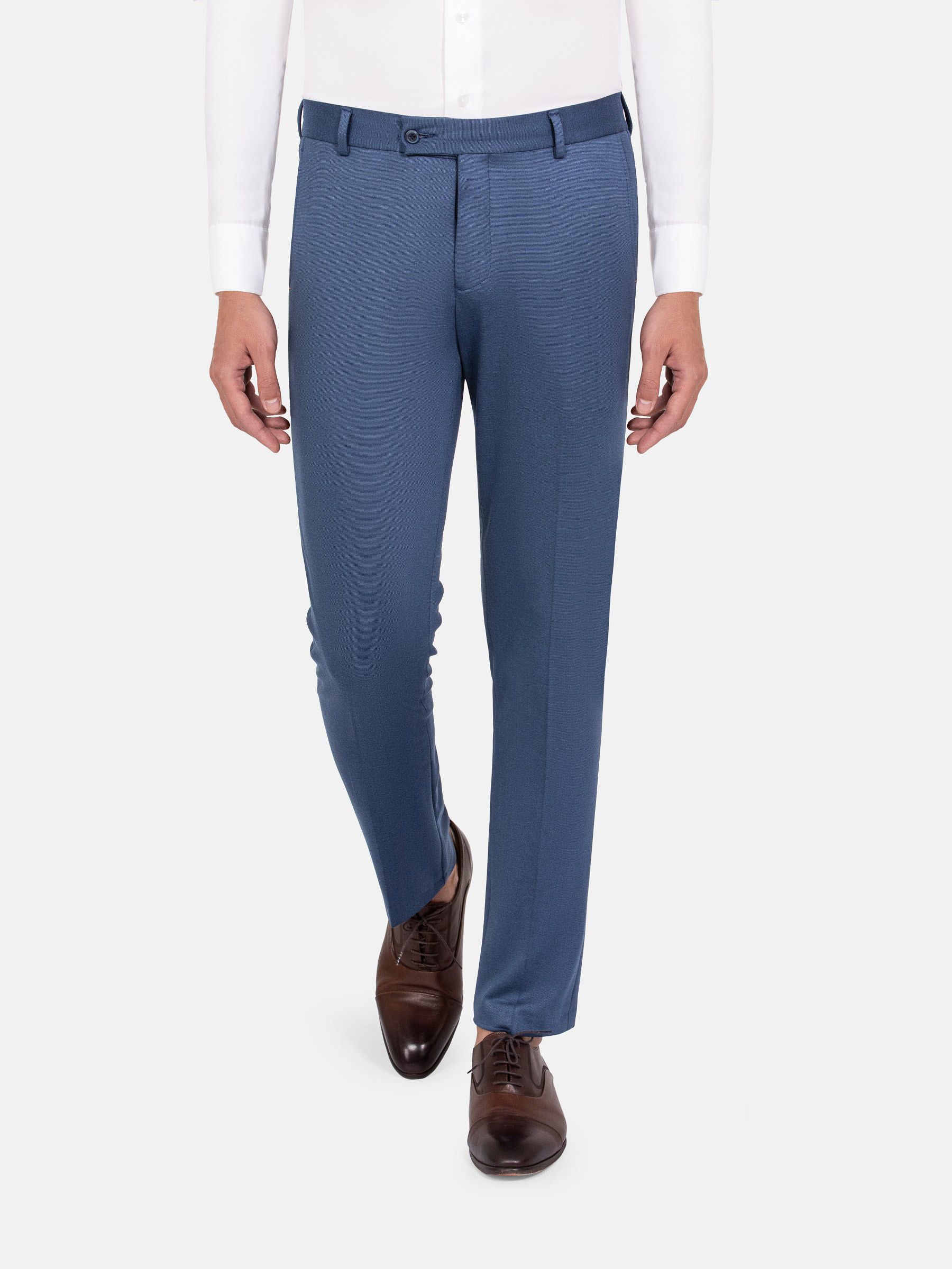 Slim fit indigo navy pants, Stylish men's trousers, High-quality indigo  navy pants